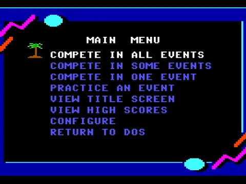 Main menu (MCGA/VGA)