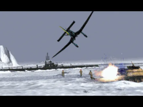 A Stuka ambushes an Allied submarine