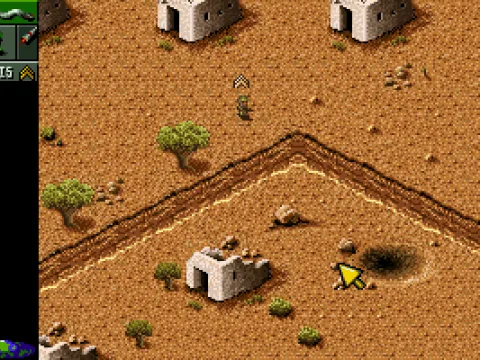 Lost soldier in the ruins of enemy camp.