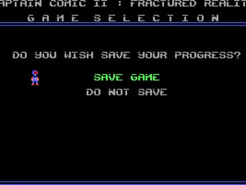 It's nice to be able to save your game.