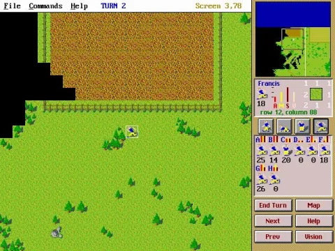 Hunting for the flag.