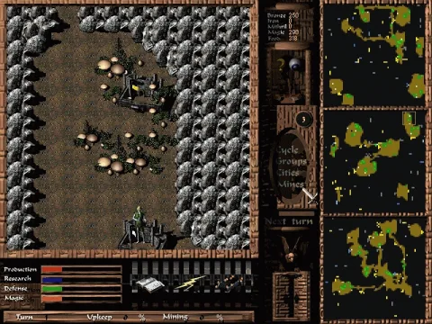 Cavewars Main Screen