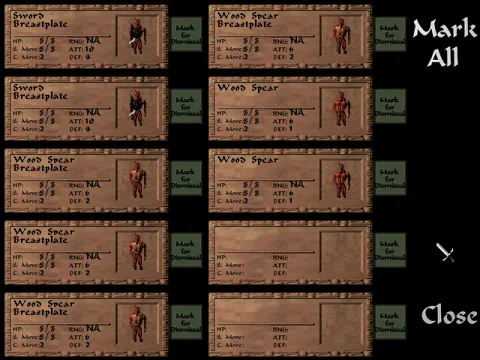 You can also view detailed information about every unit in the stack, and dismiss some of the if necessary.