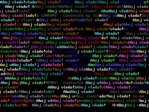 Welcome screen (in Czech)