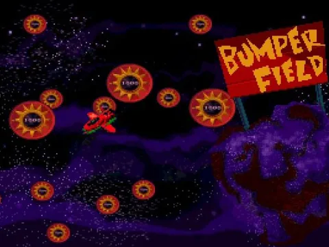 Clint tries to escape through the Bumper Field...