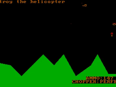 Fighting an enemy helicopter (Training Mission)