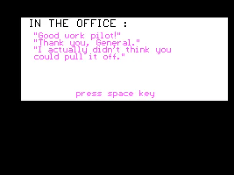 Office dialog with the General (post-mission)