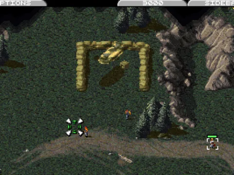 A GDI transport helicopter about to land near a money crate.