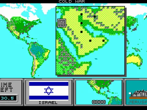 A close-up map shows you cities and their owners