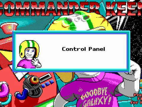 Title screen + announcement before each stage or menu change (EGA)