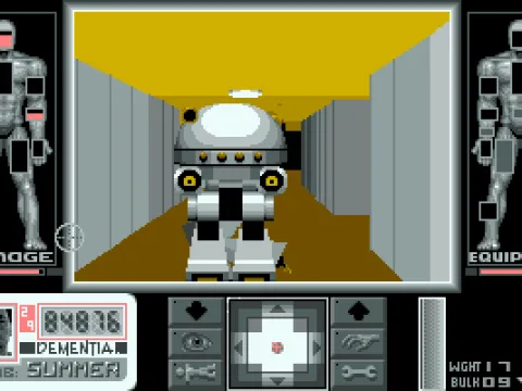 A robot. Not very impressive, but it's not hard to be killed by it