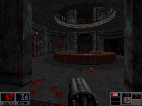 Library entrance.  Multileveled with different wings.