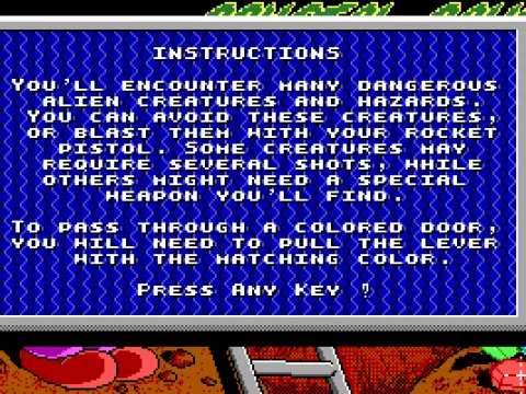 First page of instructions