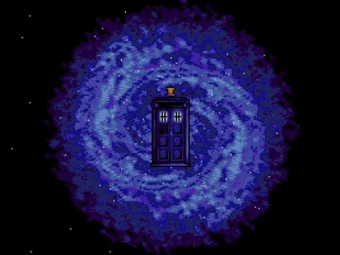 It looks like a phone booth, but it contains some distinguished visitors