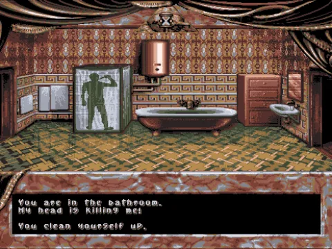 Taking shower in the bathroom is everyday ritual