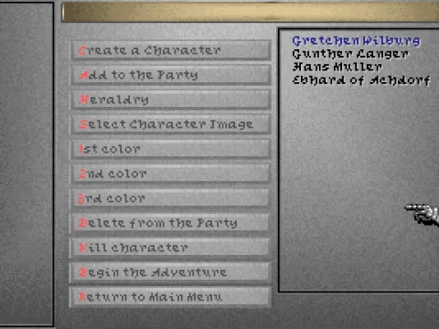 Starting a new world - main options