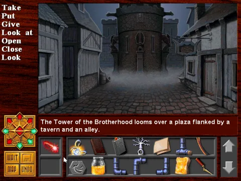 In front of the Tower of the Brotherhood