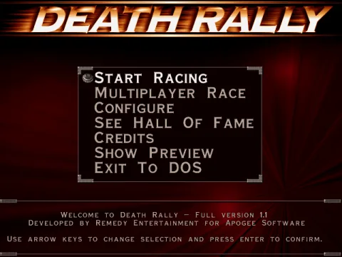 Main menu