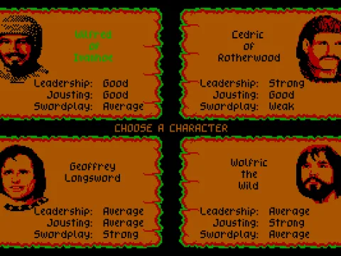 Choose your character. (CGA)