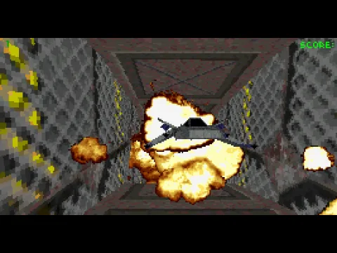 Exiting the mine (view from outside the ship)