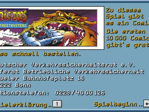 Advertising for the dig-dogs comic