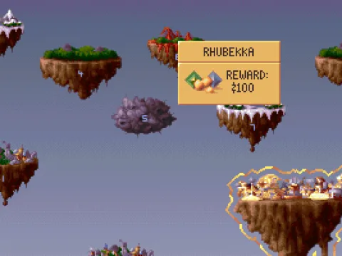 The world map before entering a level