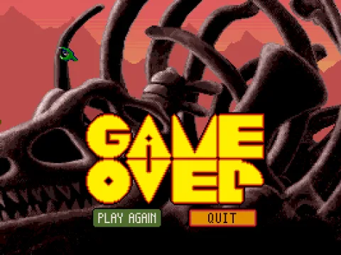 Game over screen