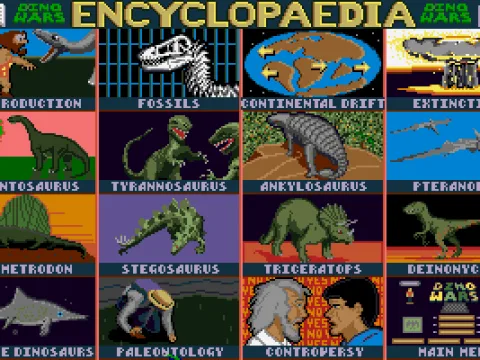 The game comes with a dinosaur encyclopedia.