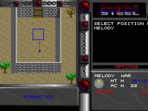 Party formation screen