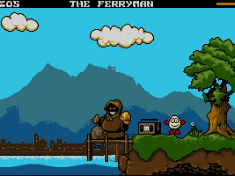 Ferryman and gold nugget