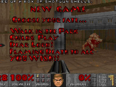 Difficulty selection.