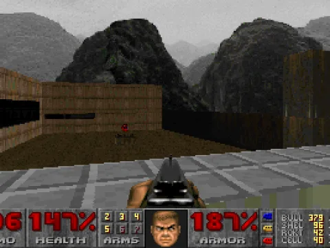 Episode One takes place on a moon called Phobos. This is the view from the game's starting location