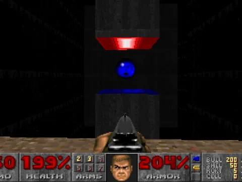 The sinister looking Soul Sphere increases your health