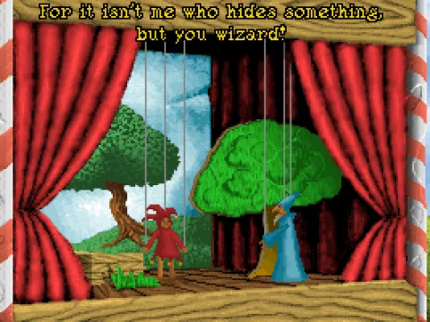 Watching the puppets show