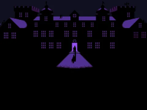 Entering the mansion to take part in feast...