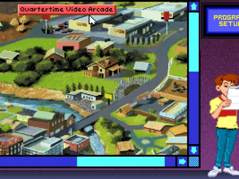 Close-up view of the map