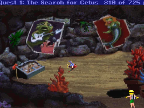 Inside of one of the fish apartments