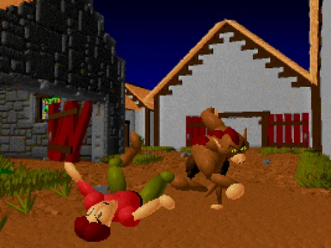 A sucker punch sends the hero flying