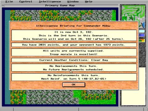 Intelligence briefing.