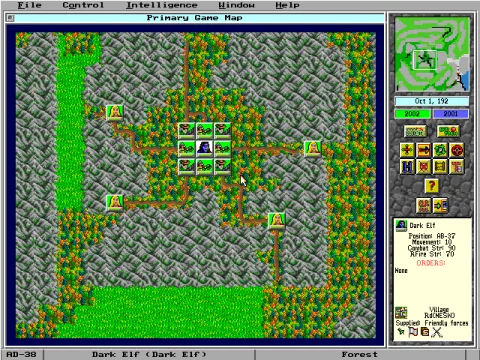 The dark elf in his woodland base.