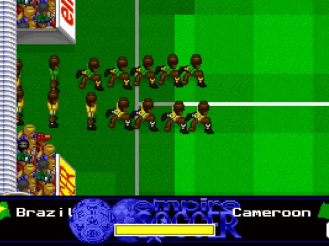 The players take the field.