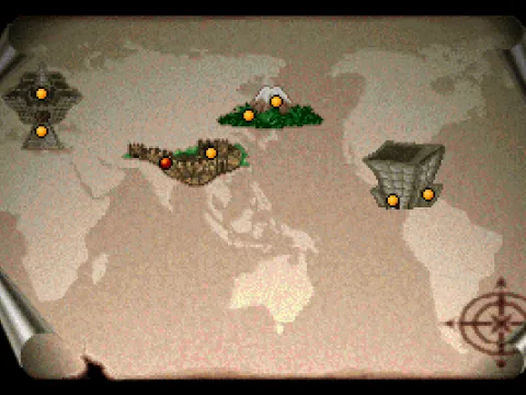 The map showing places you will visit.