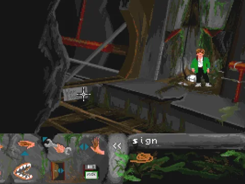 The rope cuts, and you're left in a sewer until help comes.