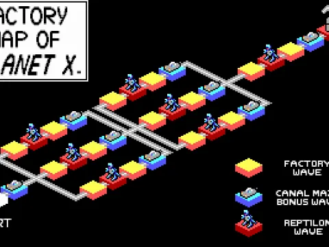 a map of Planet X - EGA/VGA