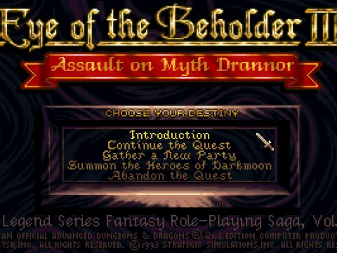 Main menu