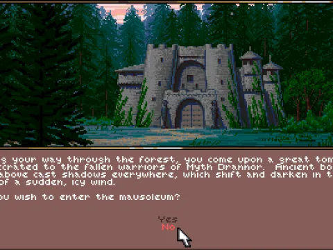 There's no need to explore the mausoleum in order to finish the game.