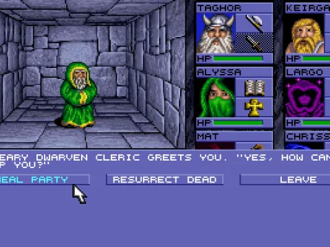 if you choose a bound to dwarves, their cleric will gladly help you