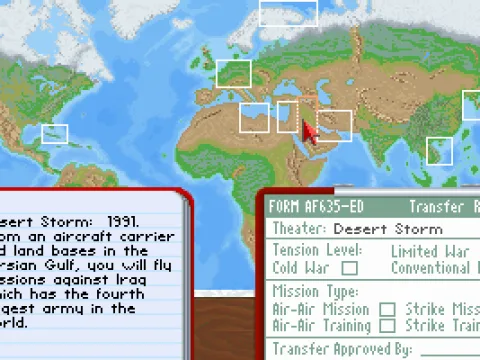 Combat area selection (MCGA/VGA)