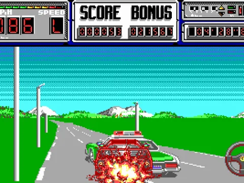 Smashing full speed into a cruiser. (EGA)