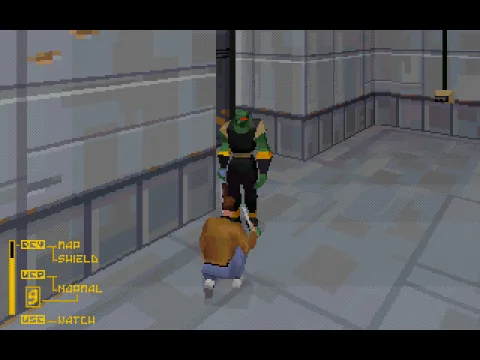 Ducking never helps at this distance (if you use 320x240 or 640x480, you'll get blackness on upper and lower of the screen, though).